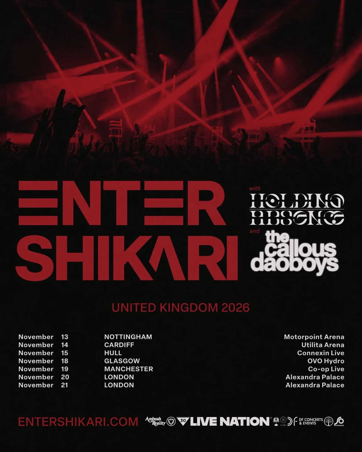 The Callous Daoboys There's A Whole World... Tour Poster 2026